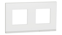 рамка Schneider Electric Unica New 2 пост., матове скло, біла (NU600489)