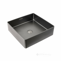 кухонна мийка Platinum Handmade 40х40х11 з донним клапаном, PVD чорна (SP000032528)