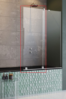 штора для ванни Radaway Furo PND II 53,8x150 права, прозоре скло, хром (10109538-01-01R)