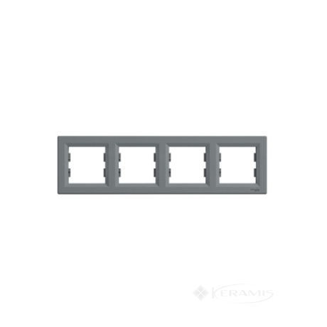 Рамка Schneider Electric Asfora 4 пост., горизонтальная, сталь (EPH5800462)