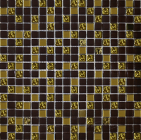мозаїка Grand Kerama 30х30 (1,5х1,5) мікс шоколад золото рифлене (915)