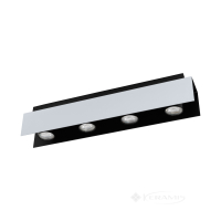 світильник стельовий Eglo Viserba 8,5x55 см, білий алюміній, чорний (97397)