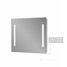 зеркало Sanwerk Lava Стелла 100x65 с подсветкой и часами (ZL0000142)