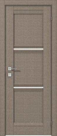 Дверне полотно Rodos Fresca Vazari 700 мм, з полустеклом, сірий дуб
