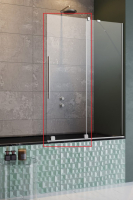 штора для ванни Radaway Furo PND II 63,8x150 права, прозоре скло, хром (10109638-01-01R)